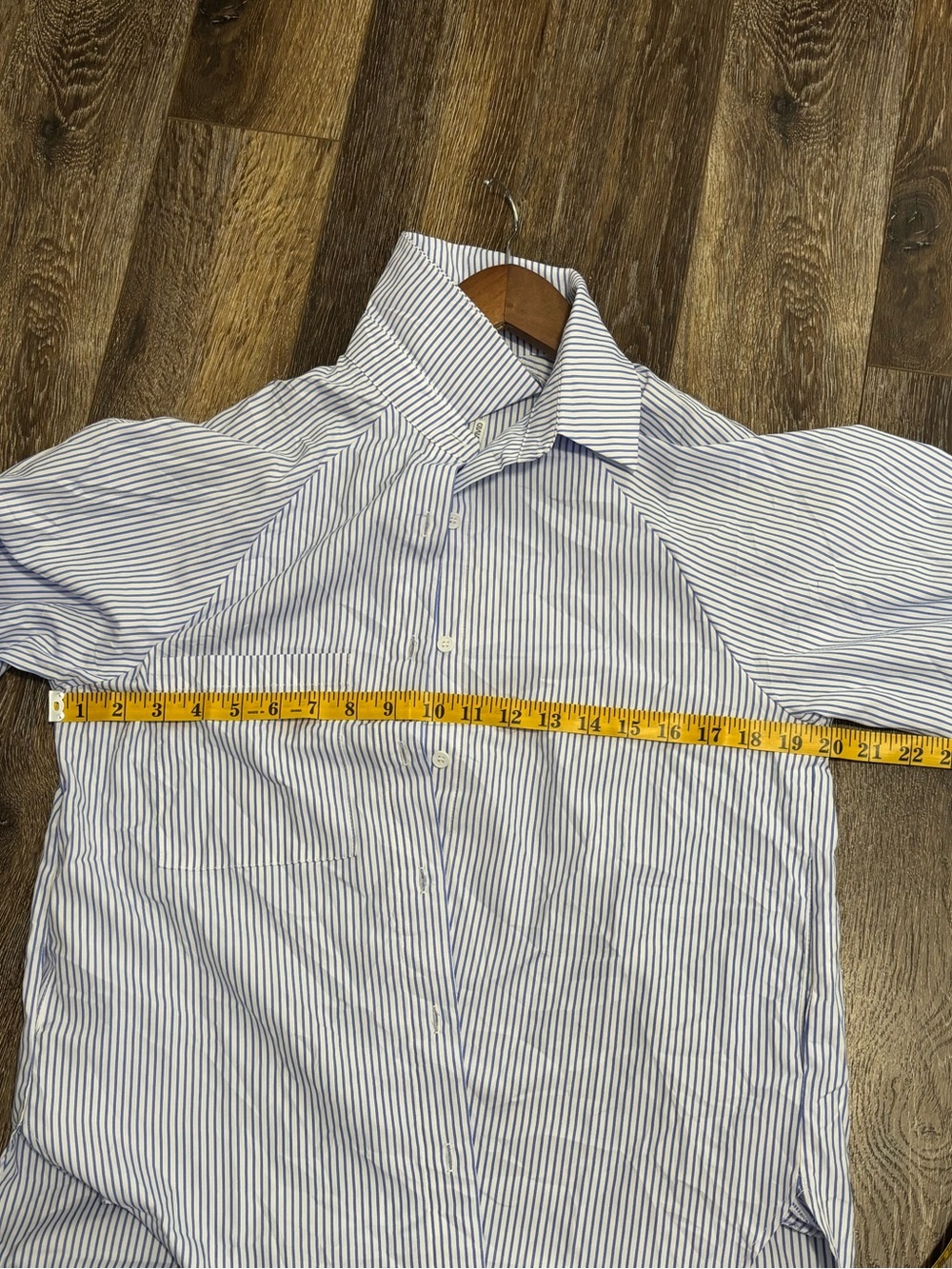ASVIVID Blue & White Striped women’s Button-Up Shirt - Picture 3 of 6